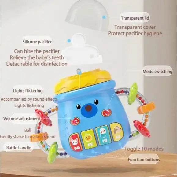 Baby Musical Feeding Bottle Pacifier Rattle Toy