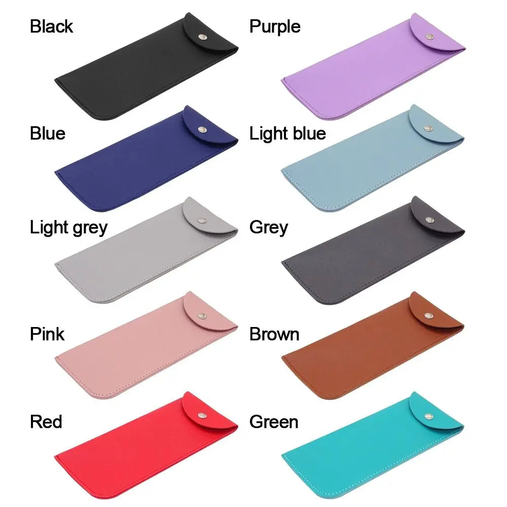 PU Leather Glasses Case with Magnetic Snap Closure