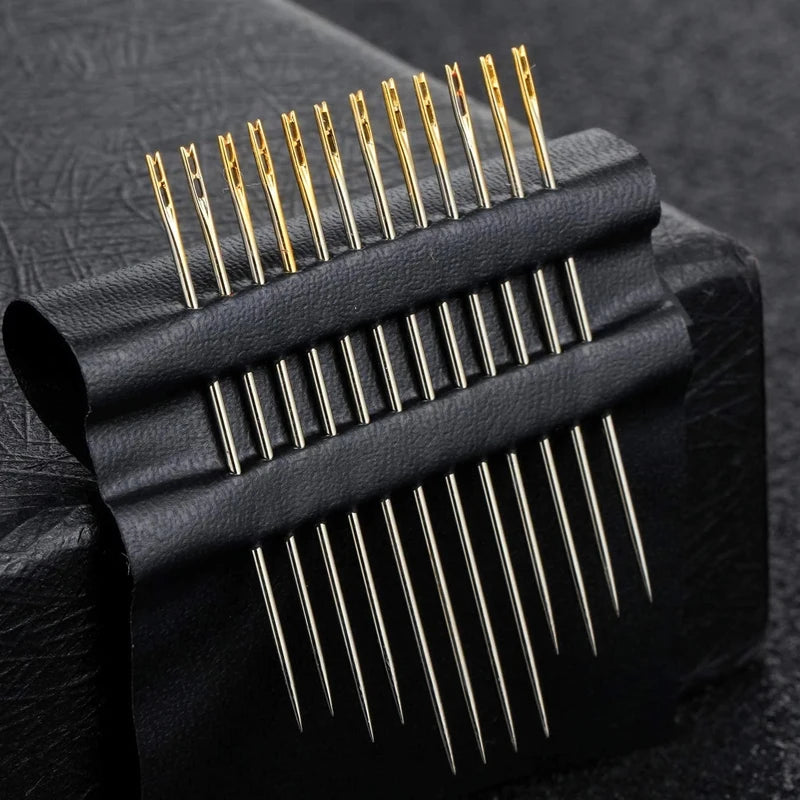 Easy-Threading Stainless Steel Sewing Needles Set (30-Pack)