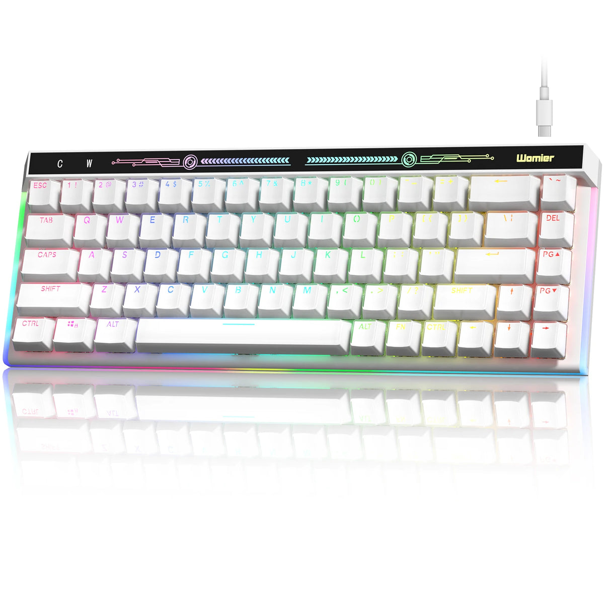 VK75 Wired Mechanical Gaming Keyboard with Hot-Swap Switches and Control Knob