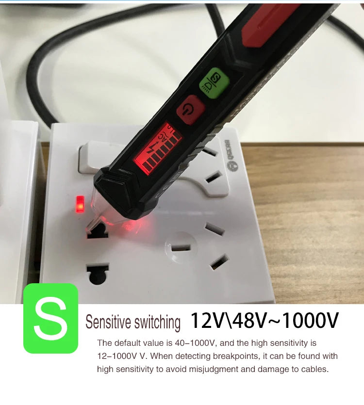 Non-Contact AC Voltage Detector with LCD Display