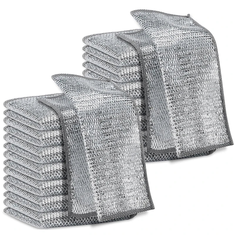 Silver Wire Cleaning Cloths for Kitchen – Durable & Non-Scratch Dish Rags