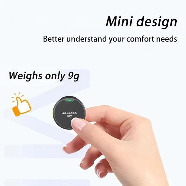 2.4 GHz Wireless Lavalier Microphone System for iPhone and Android