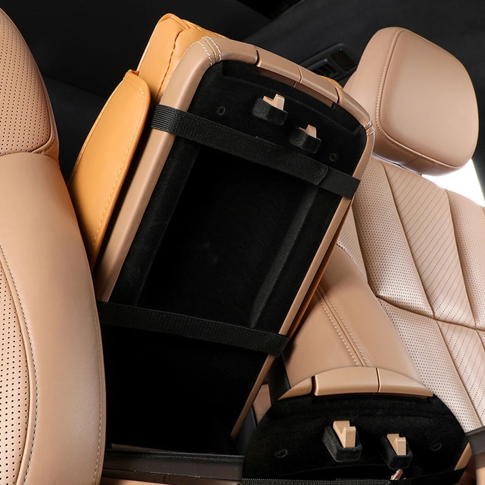 Multifunctional Car Armrest Cushion with Storage and Cup Holder
