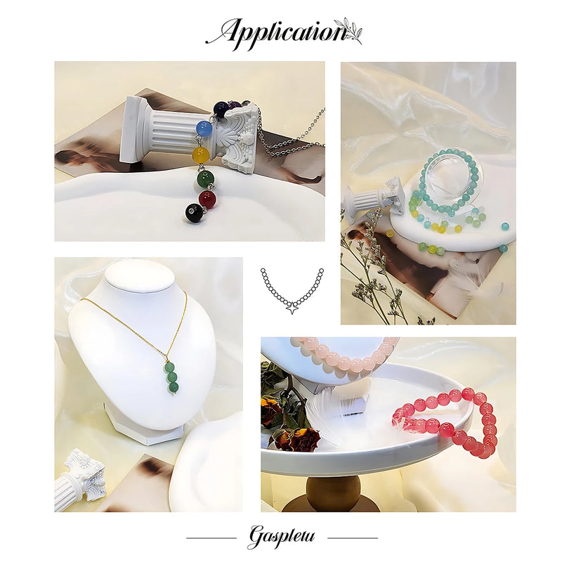 24-Color 8mm Glass Bead Bracelet Kit