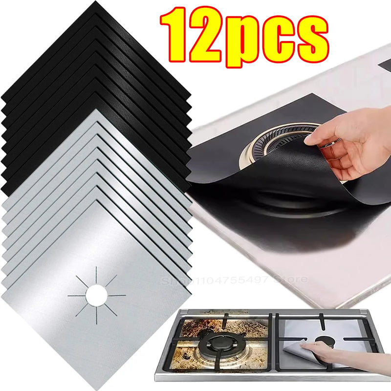 Square Heat-Resistant Stove Burner Covers