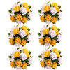 Set of 6 Silk Rose Flower Balls for Wedding & Event Decor
