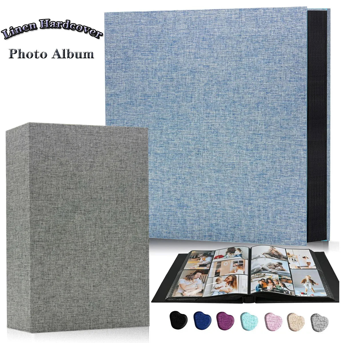 Linen Photo Album with 4x6 Sleeves