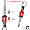 1/4" Hex Quick-Change Screwdriver Bit Holder with Keychain