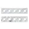 Silver acrylic mirror wall stickers featuring intricate geometric patterns for decorative edges and borders