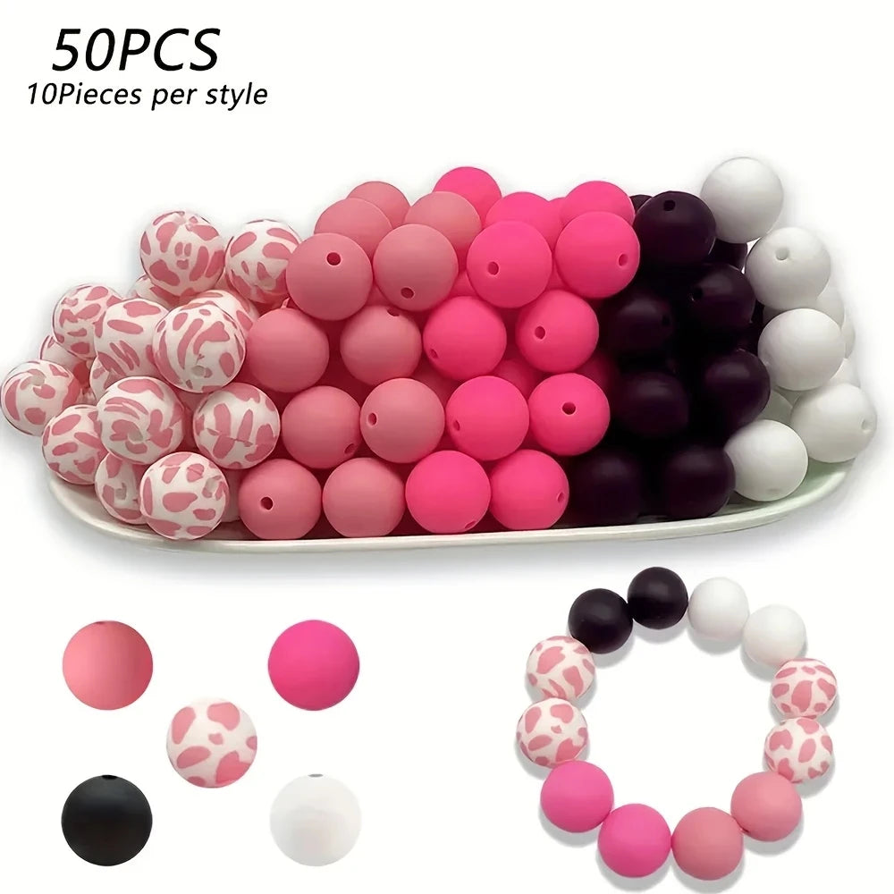 Soft Silicone Floral Beads for Jewelry Making