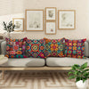 Boho Chic Mandala Pillow Covers Set of 4 – Colorful Decorative Cushion Covers for Indoor & Outdoor Use