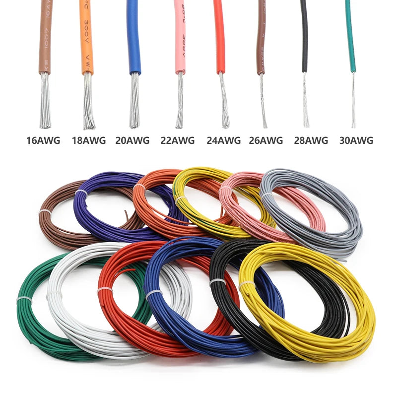 12-Color Tinned Copper Hookup Wire for DIY Projects