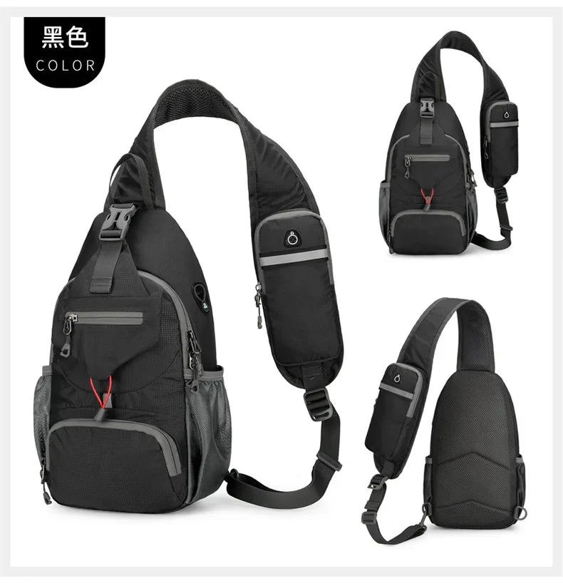 Waterproof Nylon Sling Chest Bag