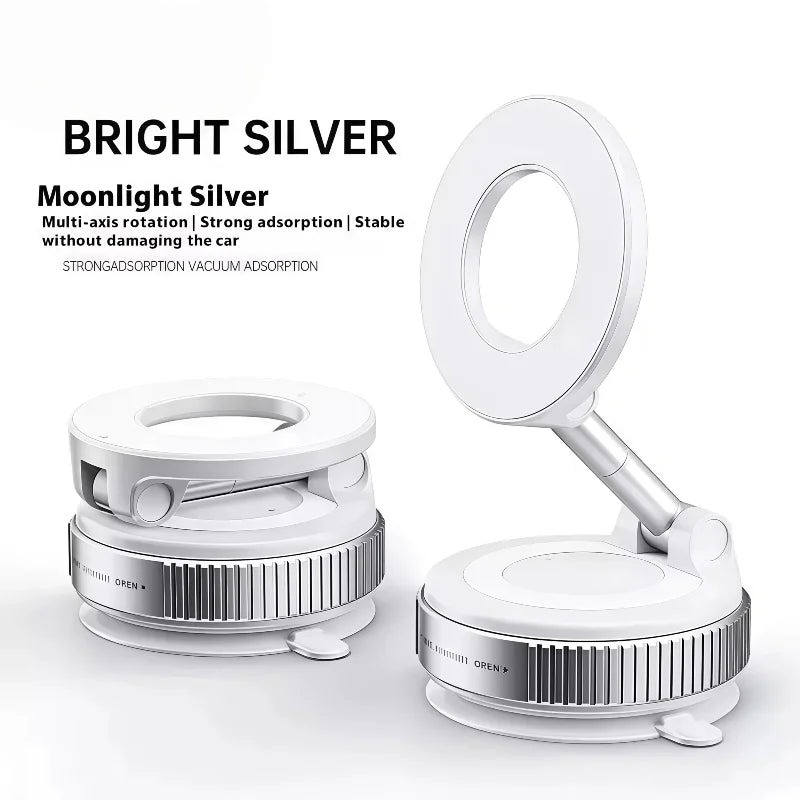 Magnetic Car Phone Mount with Vacuum Suction