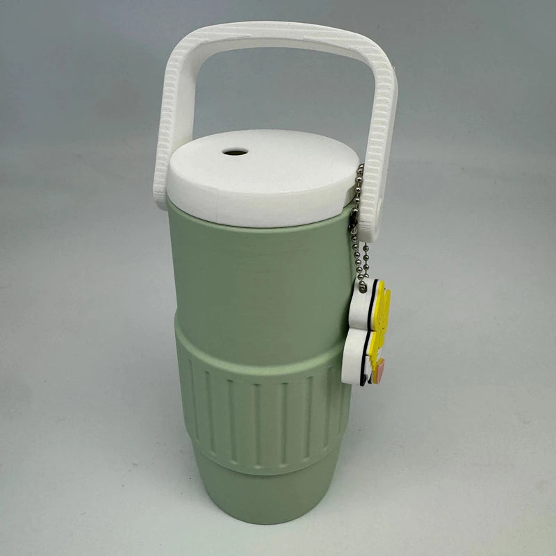 Insulated 12oz Can Cooler with Silicone Straw