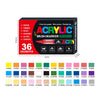 72-farbiger Acrylfarbe-Marker-Set mit Pinselspitzen