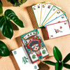 Portable Mahjong Card Set with Dice for Travel and Parties