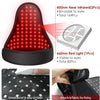 A red light therapy belt for neck, shoulder, and prostate wellness showing various light sources and fabric attachment featur