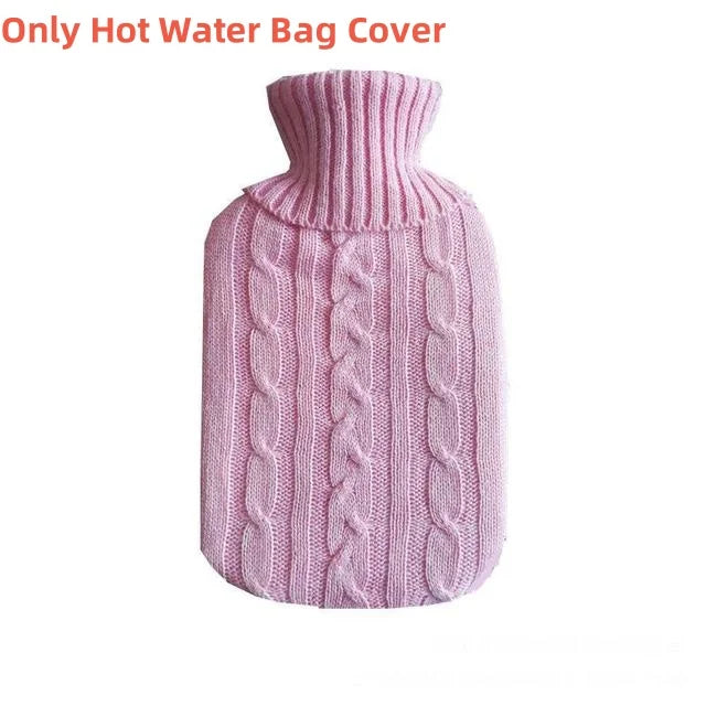 Plush Hot Water Bottle Cover with Soft Fleece Lining