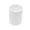 White bamboo bathroom organizer set with soap dispenser