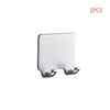 Two aluminum wall-mounted adhesive razor holders.