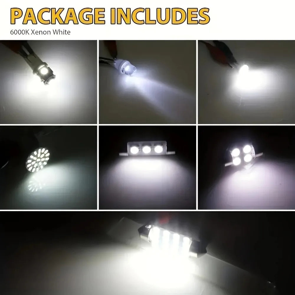 Complete 42-Piece LED Interior Light Kit for Cars