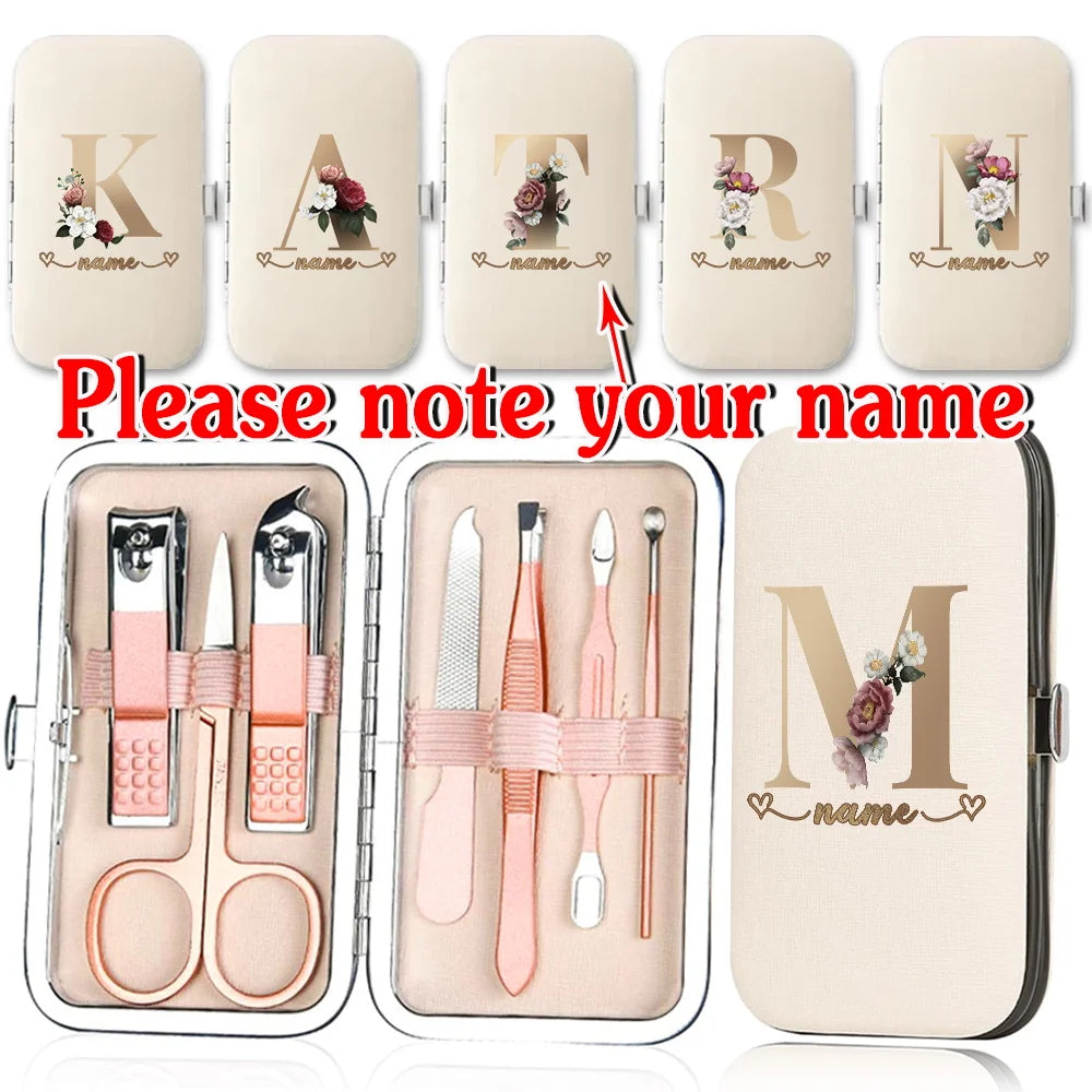Portable Stainless Steel Manicure & Pedicure Set with Organizer Case
