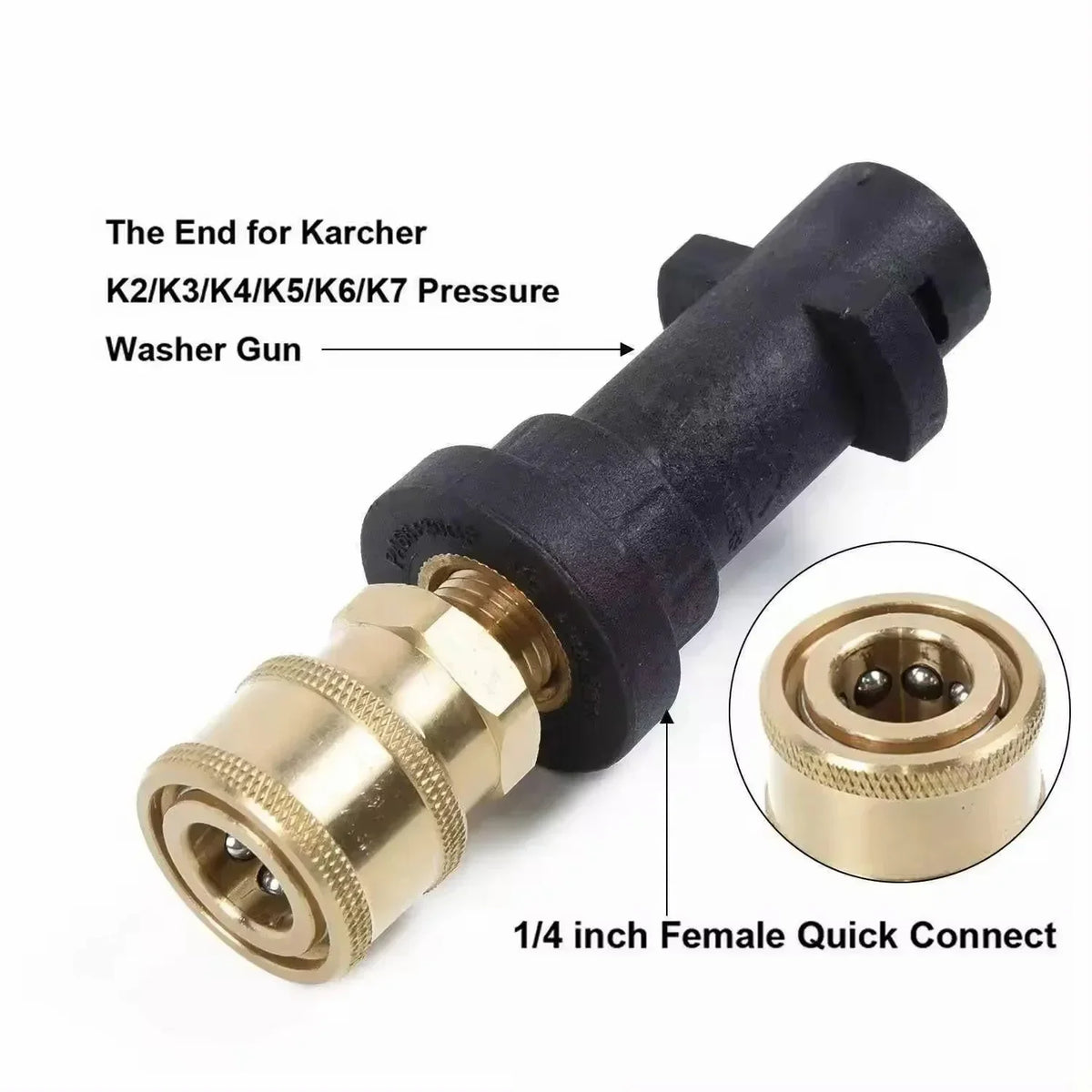 Quick Connect Pressure Washer Adapter with Copper Nozzle