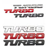 3D Turbocharged Metal Alloy Car Badge Emblem