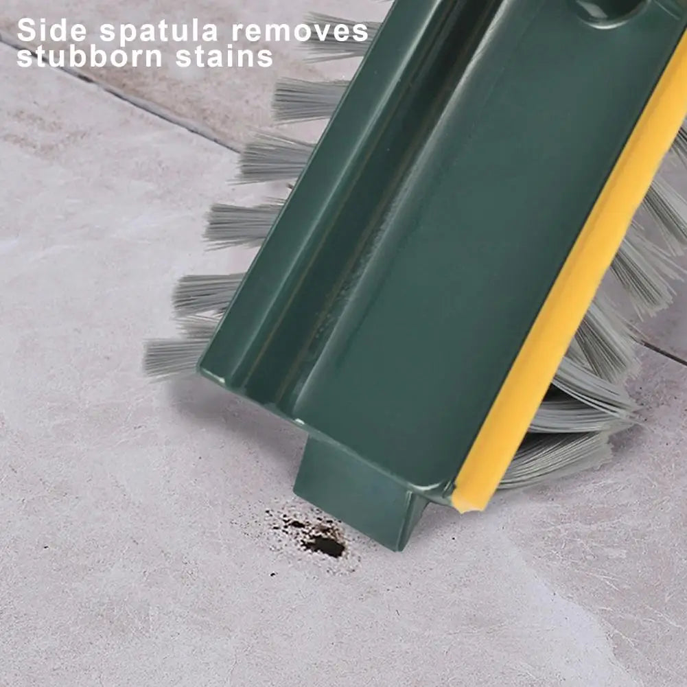 Rotatable Long-Handle Floor Scrub Brush with Squeegee