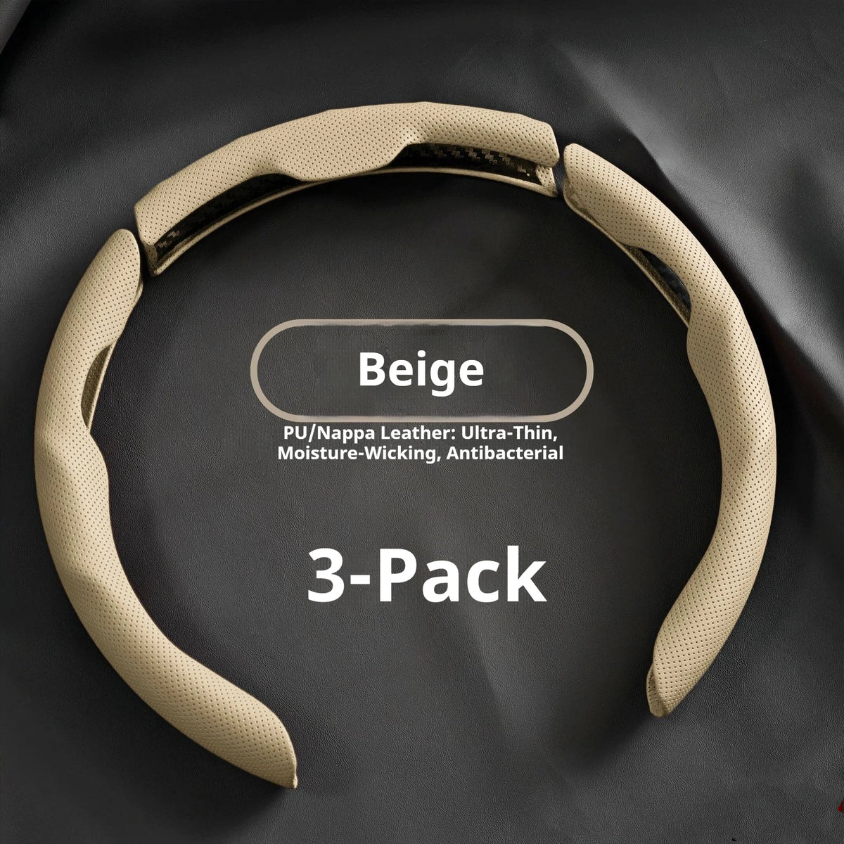 Premium Universal Leather Steering Wheel Cover