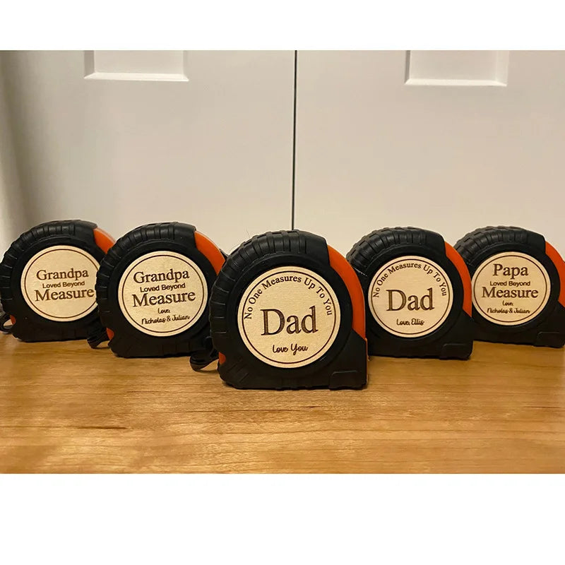 Engraved Wooden Tape Measure - 'No One Measures Up'