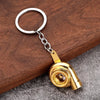 Gearbox Keychain with Turbo Hub and Brake Disc Pendant
