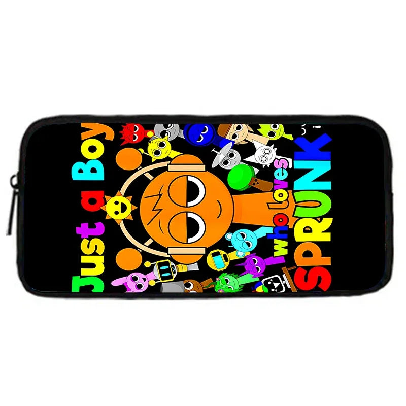 Cartable Enfant Cartoon Sprunki avec Pochette Avant
