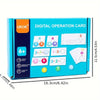 A blue digital operation card set for kids featuring number cards and learning activities.