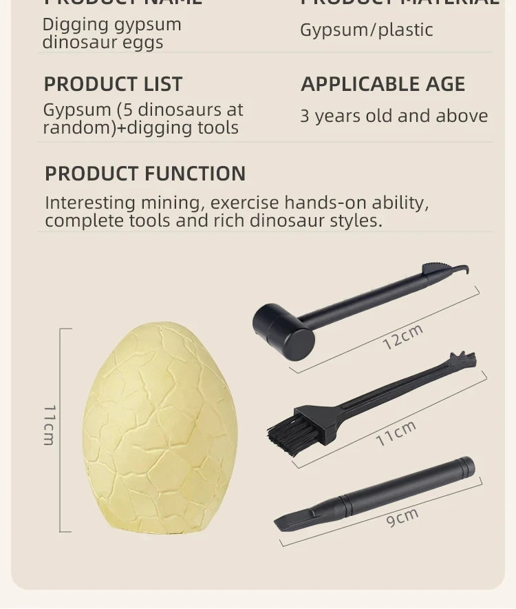 Dinosaur Fossil Dig Kit for Kids - Excavation Science Set