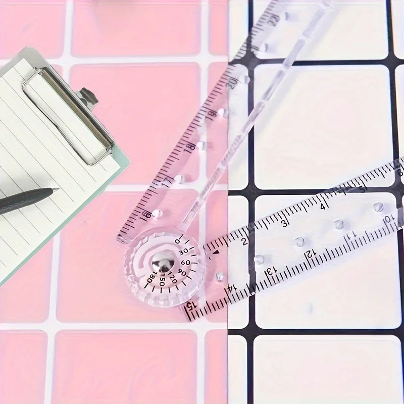Folding Acrylic Ruler Set with Clear Markings