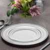 Elegant White Plastic Plates with Gold Rim