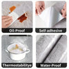 Demonstration of self-adhesive waterproof tile stickers for oil-proof, thermostability, and water-proof properties.