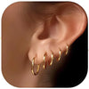 Minimalist Gold Plated Huggie Hoop Earrings