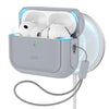 A gray charging case for AirPods Pro 3 with a magnetic lock and drop protection feature.