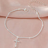 Dainty CZ Anklet with Layered Chain Design