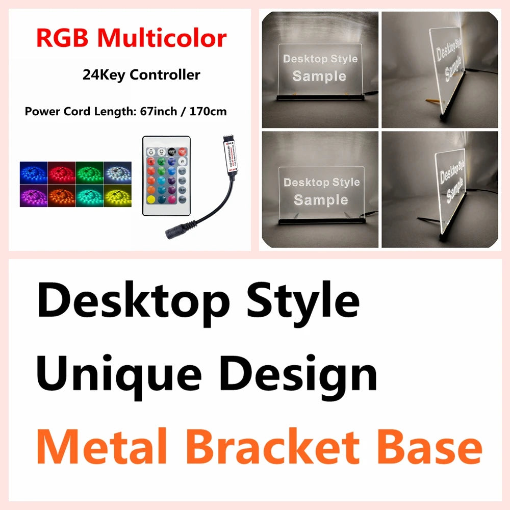RGB Multicolor 24Key Controller with Desktop Style Unique Design Metal Bracket Base
