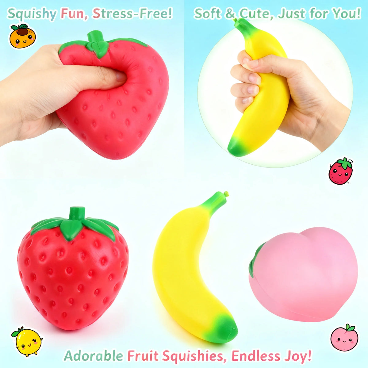 Super Jumbo Strawberry Squishy Stress Relief Toy