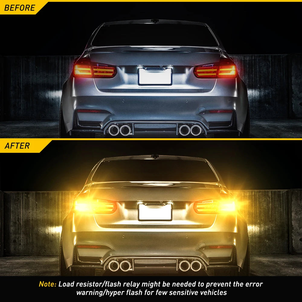 High-Performance LED Car Light Bulbs for Brake, Tail & Reverse Lights