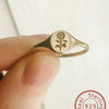 Bague d'Engagement Tournesol en Argent Sterling Personnalisée