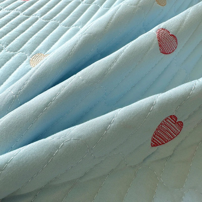 Embroidered Tulip Coverlet Set with Pillow Shams