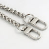 Silver metal chain strap with a lobster clasp attached, used for handbags and purses.