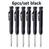 Professional Carpenter Pencils with Built-in Sharpener (Set of 6)